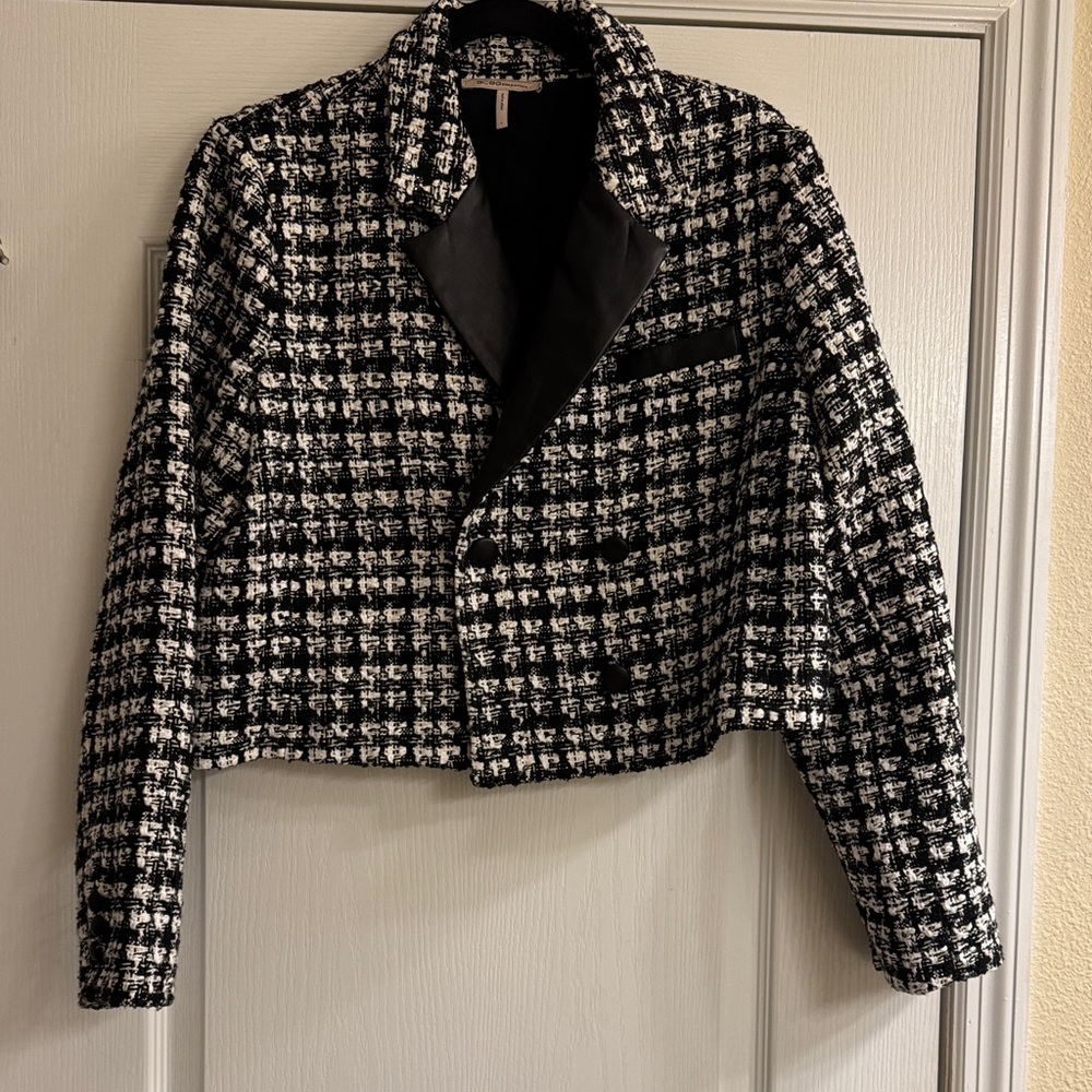 BCBGeneration Black and White Tweed Blazer